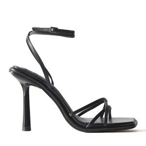 Zara Black High Heel Strap Sandals